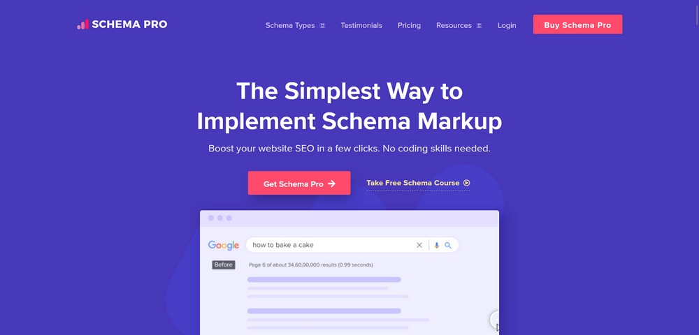 Schema pro homepage